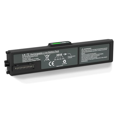 Batería para impresora portátil Efficient LK72 de 3500 mAh que evita cortes de energía