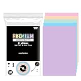 Mandu Deco Colored Kpop Photocard Sleeves 5 Color Pastel Rainbow Pack Card Protector PVC Free and Acid Free Shield Cover - 61x91mm (100 Sleeves per Pack)