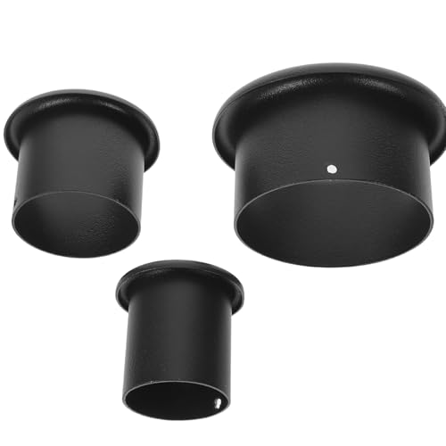 Support pour sèche-cheveux et lisseur en acier inoxydable noir OSALADI 3 pièces