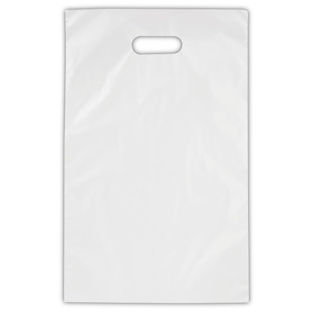 Amazon｜ヘッズ 無地袋 25×40cm M 100枚 フロスト(PE) 半透明 小判抜き