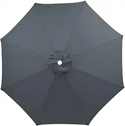 Tampa De Substituição Cobertura Para Ombrelone 3m Sem Base 6/8 Varetas (3m 8Varetas Cinza)