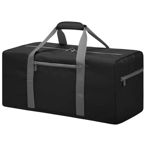 iFARADAY Foldable Duffel Bag 35L Small Lightweight Luggage Bag for Travel Gym Sport-Black Cover