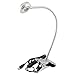 Ruilogod Computer portatili PC 3x3W 3 LED Switch USB scrittorio della clip della della lampada tono argento immagine