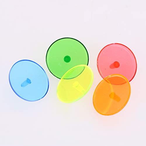 image for HOW TRUE 100 Pieces Plastic Transparent Golf Ball Position Marker Mixe