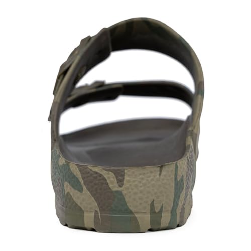 Image of Nautica Men's Two-Strap EVA Slide Sandals, Adjustable Buckle Comfort Footbed, Lightweight Waterproof Slip-On Beach and Casual Pool Sandals