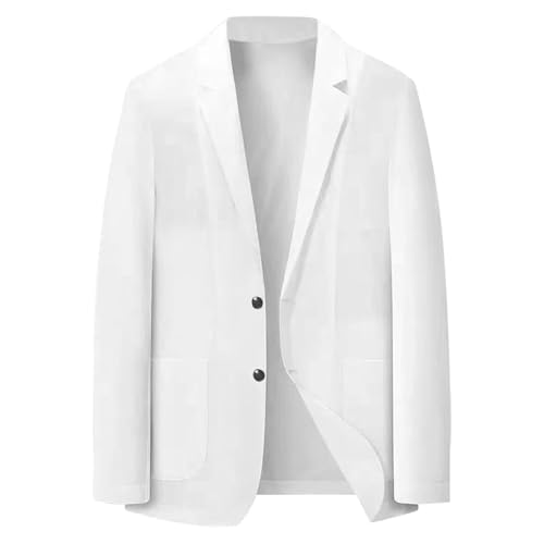 JiXiang Blazers for Men Two Button Lightweight Unlined Sport Coat Slim Fit Business Lapel Stretch Suit Jackets with Pockets3