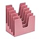 Acrimet Schreibtisch Aktenordner Sortierer Neigung, Kunststoff 5 Abschnitte für Pasten, Dokumente, Korrespondenz (Rosa Farbe)