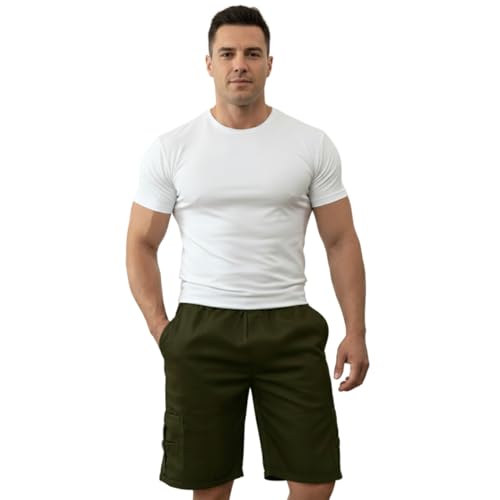 Image of NINQ Men's Half Cargo Shorts Featuring a Slim Yet Relaxed fit, Designed for Comfort. Stylish Casual Shorts with Functional Pockets, Perfect for Casual wear.