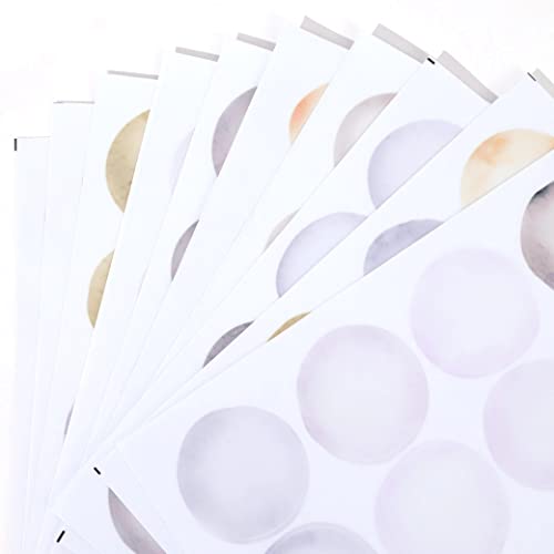 Watercolour Neutral Circle Wall Stickers - Soft Pastel Watercolour Polka Dot Wall Stickers, Neutral Nursery Decor, Playroom Boho Wall Decals (Dot Stiker) #TOP5