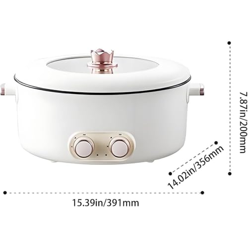 Faitout électrique 4 compartiments grande capacité 6 L pour cuisson simultanée - 5