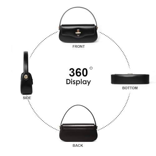 Genuine Leather Crossbody Bag, Top Handle Purse for Women, Shoulder Handbag with Adjustable Strap3