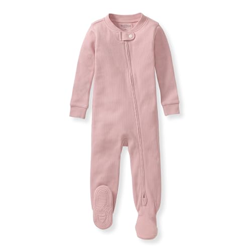 Image of Burt's Bees Baby unisex-baby Honeysoft Sleeper Pajamas, Zip Front Non-slip Footed Footie Pjs, Organic Cotton & Lyocell