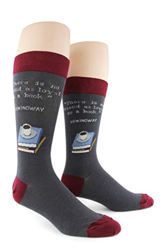 Foot Traffic, Men's Education-Themed Socks, Loyal Books (Shoe Sizes 7-12)