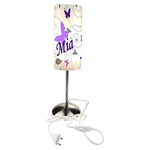 CreaDesign TI-1032-30 Schmetterling lila weiß Nachttischlampe Kinderzimmer Cover