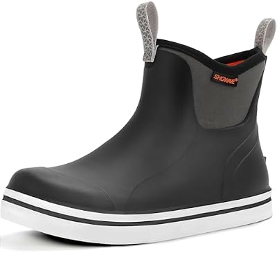 Showave Rain Boots for Kids - Waterproof Deck Boots for Girls and Boys, LK3 Mud Booties