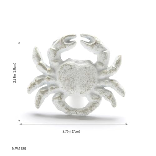 Poignées en fer blanc crabe et coquillage finitions soignées pour armoire - 7