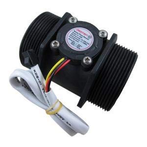 DIGITEN LCD Display Water Flow Control Meter Liquid Quantitative Controller + G2" 2 inch Water Flow Hall Sensor Meter Flowmeter Control 10-200L/min + DC 12V Power Adapter