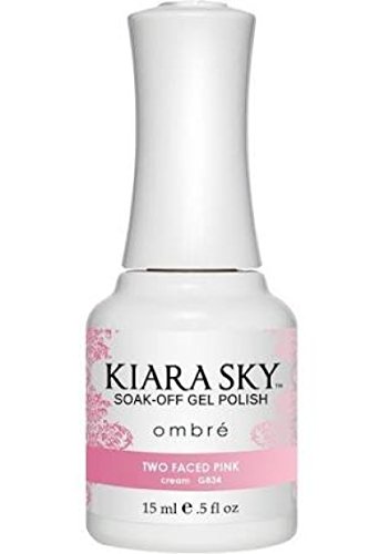 Kiara Sky Ombre Gel Polish (G834- Two Faced Pink)