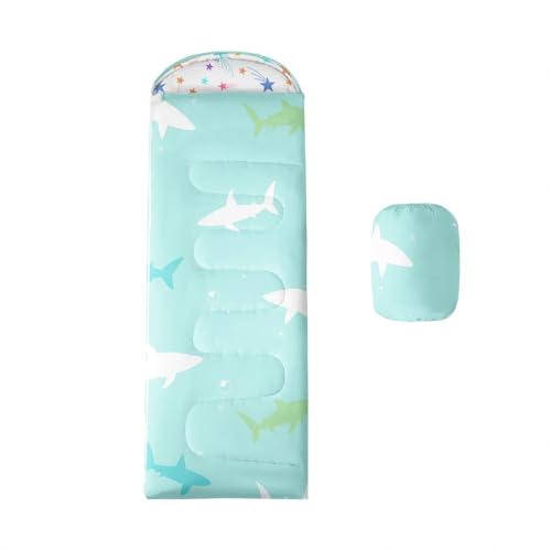 Feelyou Kids Sleeping Bag 50-77°F 3 Temporadas Bolsa de Dormir Ligera y Portátil para Niños y Adultos