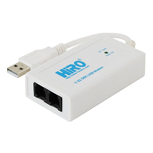 HIRO H50364 V92 56K External USB USB-C Type-C Type C Data FAX DIAL-UP Internet Modem Dual Port Built-in Buzzer Truly Plug N Play DRIVERLESS Installation Built-in Driver Windows FAX and SCAN 11 10 8.1