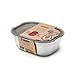 BLACK + BLUM Multifunktions Lunchbox Edelstahl 900ml, 100% auslaufsichere Meal Prep Boxen mit Vakuumverschluss, Backofen-, Gefrier-&amp; Mikrowellenfest, BPA freie Brotdose für Erwachsene &amp; Büro