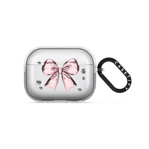 CASETiFY �C���p�N�g �P�[�X AirPods Pro 3 �P�[�X - Metallic Pink Ribbon - �t���X�g