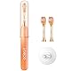Oclean Ease elektrische Zahnbürste Orange, USB-Ladung Zahnbürste mit 3 Bürstenköpfen, Tragbare Schallzahnbürste für Reisen, Sonic Electric Toothbrush mit Timer, 2 Putzmodi, Wandhalterung