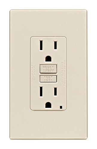 Leviton C36-GFNT1-0PT 15 Amp Light Almond SmartlockPro Self-Test GFCI