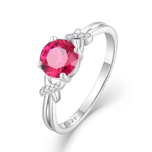 Infinity Promise Rings for Her 925 Sterling Silver 1CT Round Cut Engagement Ring Wedding Eternity Anniversary Rings for Women Size 5-10