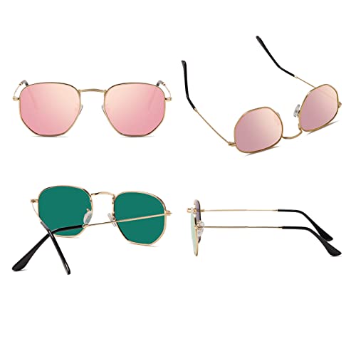 Polarized Sunglasses for Womens, Trendy Hexagonal UV Protection Sun Glasses For Driving Golf Party4