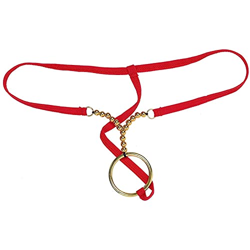 ZUYPSK Mens Underwear Metal O-Rings T Back Thongs G-String Low Rise Bikini Shorts4