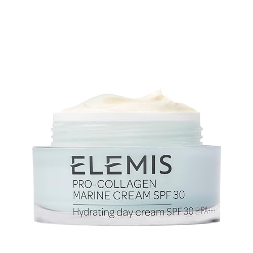 Elemis Marine Pro-Collagen Cream SPF30, Crema idratante quotidiana antirughe, Gel-crema leggero per tutti i tipi di pelle, Morbidezza, Luminosità, Protezione, 50 ml