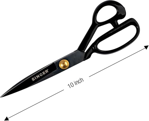 Image of SINGER 11-Inch Professional Tailor Scissors - Heavy-Duty Stainless Steel Blades | Ideal for Fabric, Leather, Denim & Upholstery (Scissor 11 Inch)