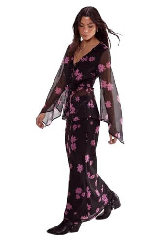 Ditsy Floral Chiffon Maxi Skirt