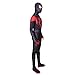 Spiderman Costume Into The Spider Verse Miles Morales Halloween Costumes Classic Cosplay Suit Adult Kids (Kids M, Black)
