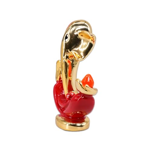 Image of Gold Plated Anchor Ganesha |Ganpati Idol for Car Dashboard, Office Desk, Home Temple & Pooja Room | Prosperity,Success,Blessings & Protection | Good Luck Murti | Height 3.3 Inch