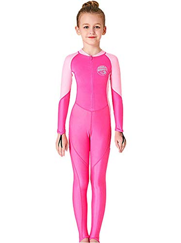 JELEUON Little Kids Girls One Piece Water Sports Sun Protection Rash Guard UPF