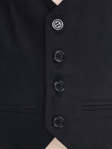 Boy's Formal Suit Vest Solid Dress Waistcoat Vest for Wedding Birthday Party3