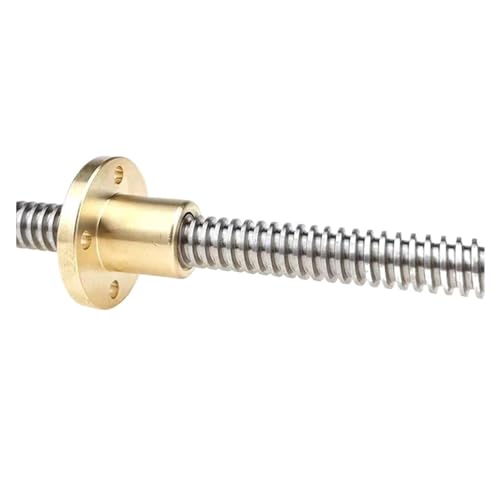 Metal Ball Screw nut T12 Lead Screw Length 100mm-600mm Picth 2mm Lead 14mm Trapezoidal Screw with Brass Nut(250mm)