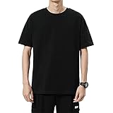 T-Shirt Hombre Estilo Básico Hip Hop Cuello Redondo Manga Corta Hombre Shirt Verano Color Sólido Versión Suelta Hombre Shirt Ocio Cómoda All-Match Partidos Hombre Ropa De Calle