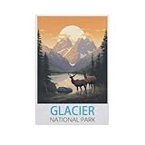 1000 Teile Puzzle Für Erwachsene Und Kinder，Glacier Nationalpark，Stressabbau Herausforderung Bodenpuzzle DIY Home Wanddekoration（38x26cm）-FV27