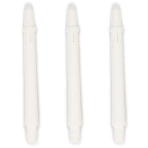 x Laro Dart Shafts: Plastic Nylon Shaft - for Soft Tip and Steel Tip Darts - White 190 (Short)