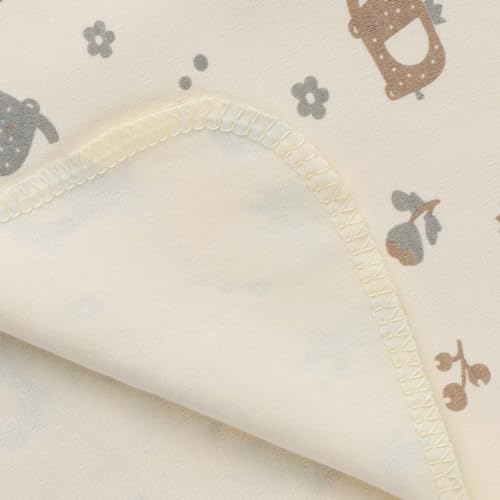 Image of PESAAT Cotton Baby Swaddle Hat Set Newborn Infant Hats Receiving Blankets for Baby Boys Girls