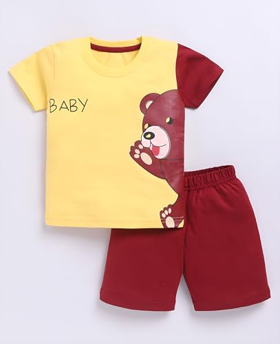 Image of Toonyport Boys Summer 3 Packs Of T-shirts and Shorts Combo Set (Multicolors)
