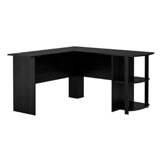 UPC 029986935410 product image for Ameriwood Home Dakota L-Shaped Desk with Bookshelves (Black Ebony Ash) (B00HRYBY | upcitemdb.com