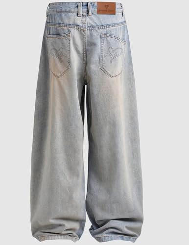 Aelfric Eden Wrinkle Washed Loose Jeans Wide Leg Baggy Jean High Waist Denim Pants3