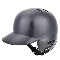 Baseball-Schlaghelm, Atmungsaktiver Schaumstoff-Innen-Softball-Helm mit Riemen, Sportschutzausrüstung Erwachsene, Kinder, Teenager, Sporthelm (Schwarz)