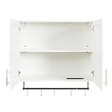 ELEMENT ACE Space-Saving Over-The-Toilet Storage Cabinet with Adjustable Shelf and Towel Bar