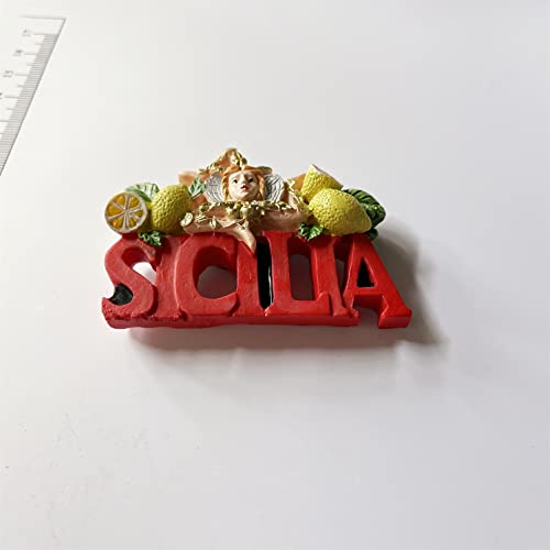 Imán Decorativo Sicilia Italia 3D para Refrigerador miniatura 3