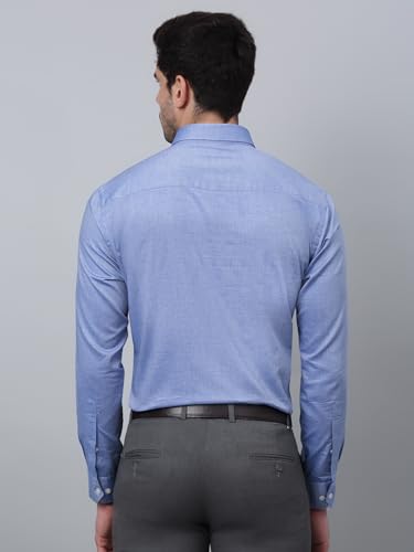 Image of Cantabil Cotton Self Design Full Sleeves Regular Fit Formal Shirt for Men with Pocket | Cotton Formal Shirt for Men | Formal Wear Shirts for Men (P MSHF00381)